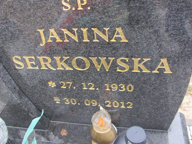 Janina SERKOWSKA 1930 Toruń - Grobonet - Wyszukiwarka osób pochowanych