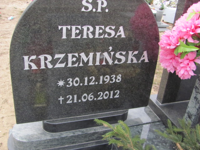 Teresa KRZEMIŃSKA 1938 Toruń - Grobonet - Wyszukiwarka osób pochowanych