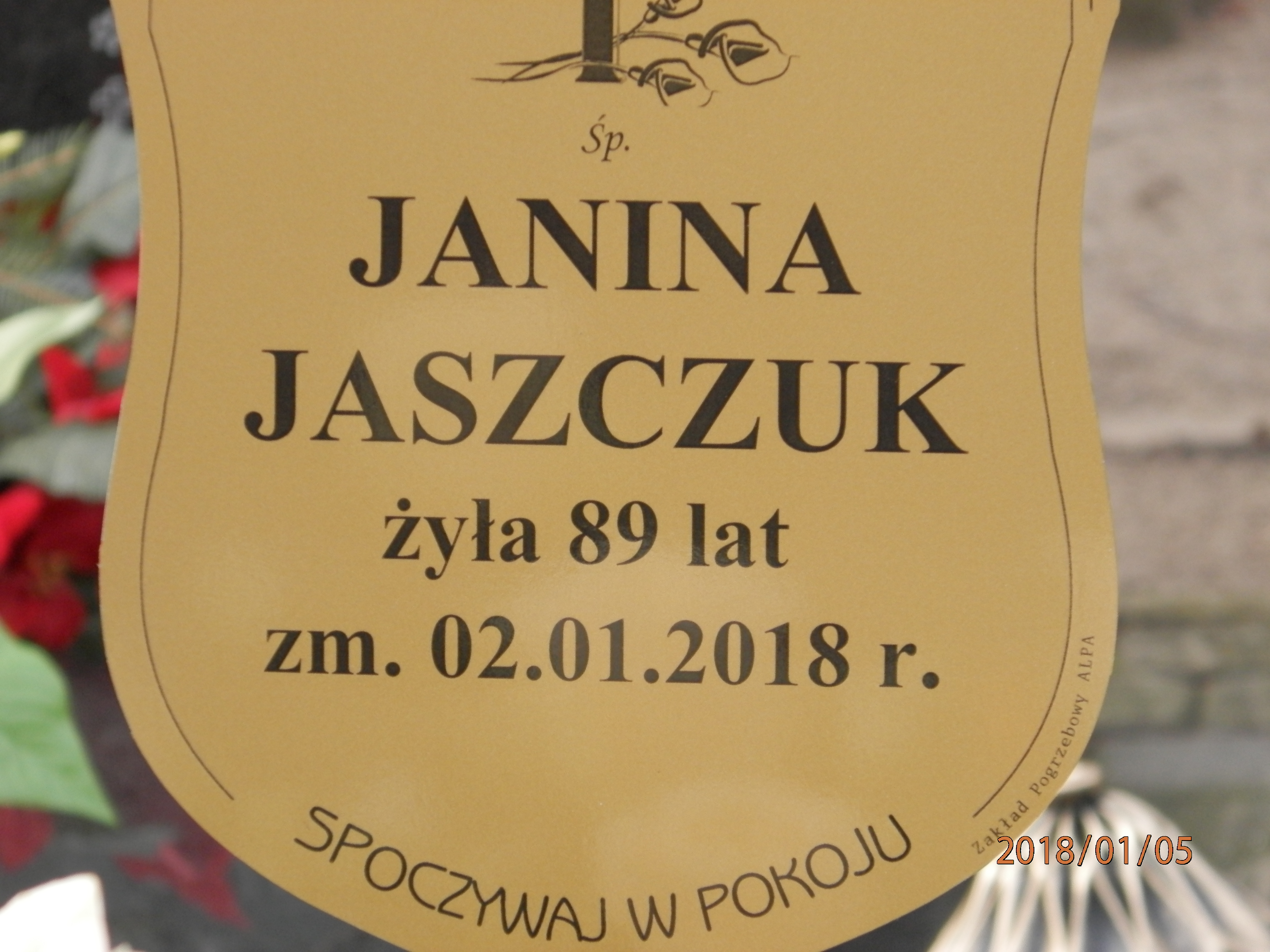 Janina JASZCZUK 1929 Toruń - Grobonet - Wyszukiwarka osób pochowanych