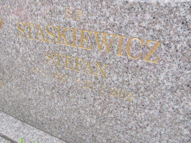 Stefan STAŚKIEWICZ 1927 Toruń - Grobonet - Wyszukiwarka osób pochowanych