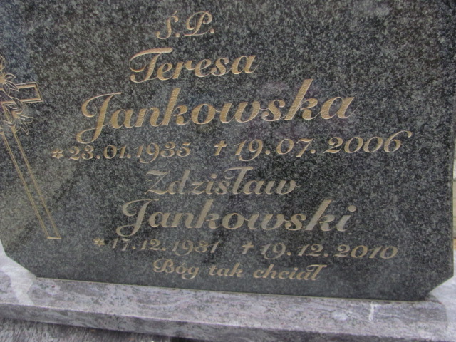 Teresa JANKOWSKA 1935 Toruń - Grobonet - Wyszukiwarka osób pochowanych