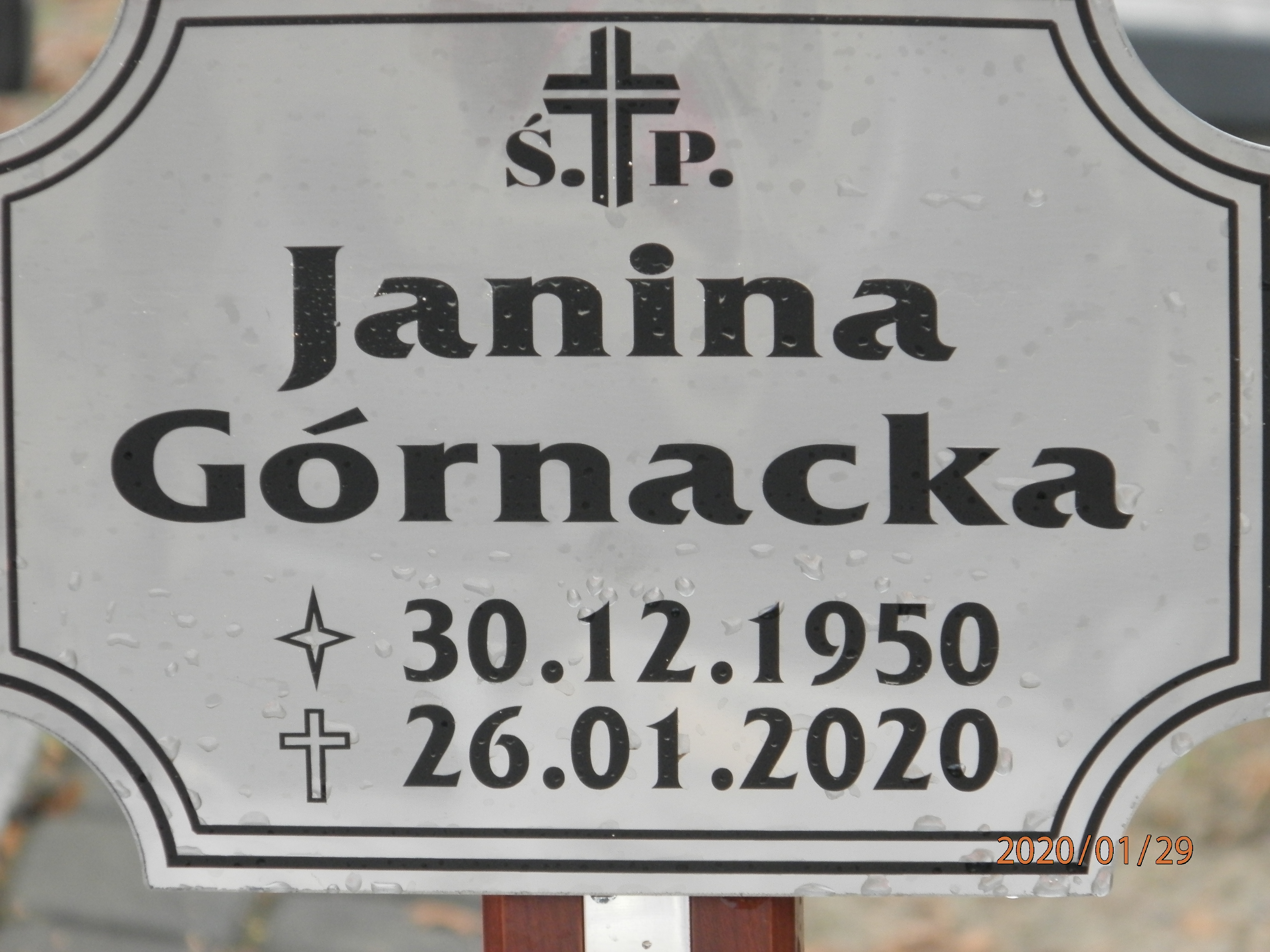 Janina GÓRNACKA 1950 Toruń - Grobonet - Wyszukiwarka osób pochowanych
