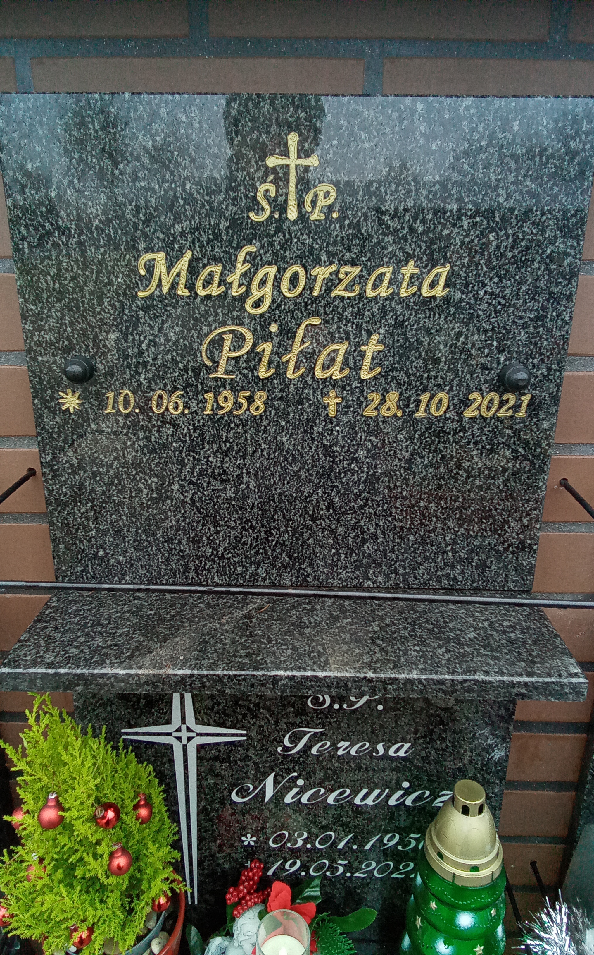 Małgorzata PIŁAT 1958 Toruń - Grobonet - Wyszukiwarka osób pochowanych