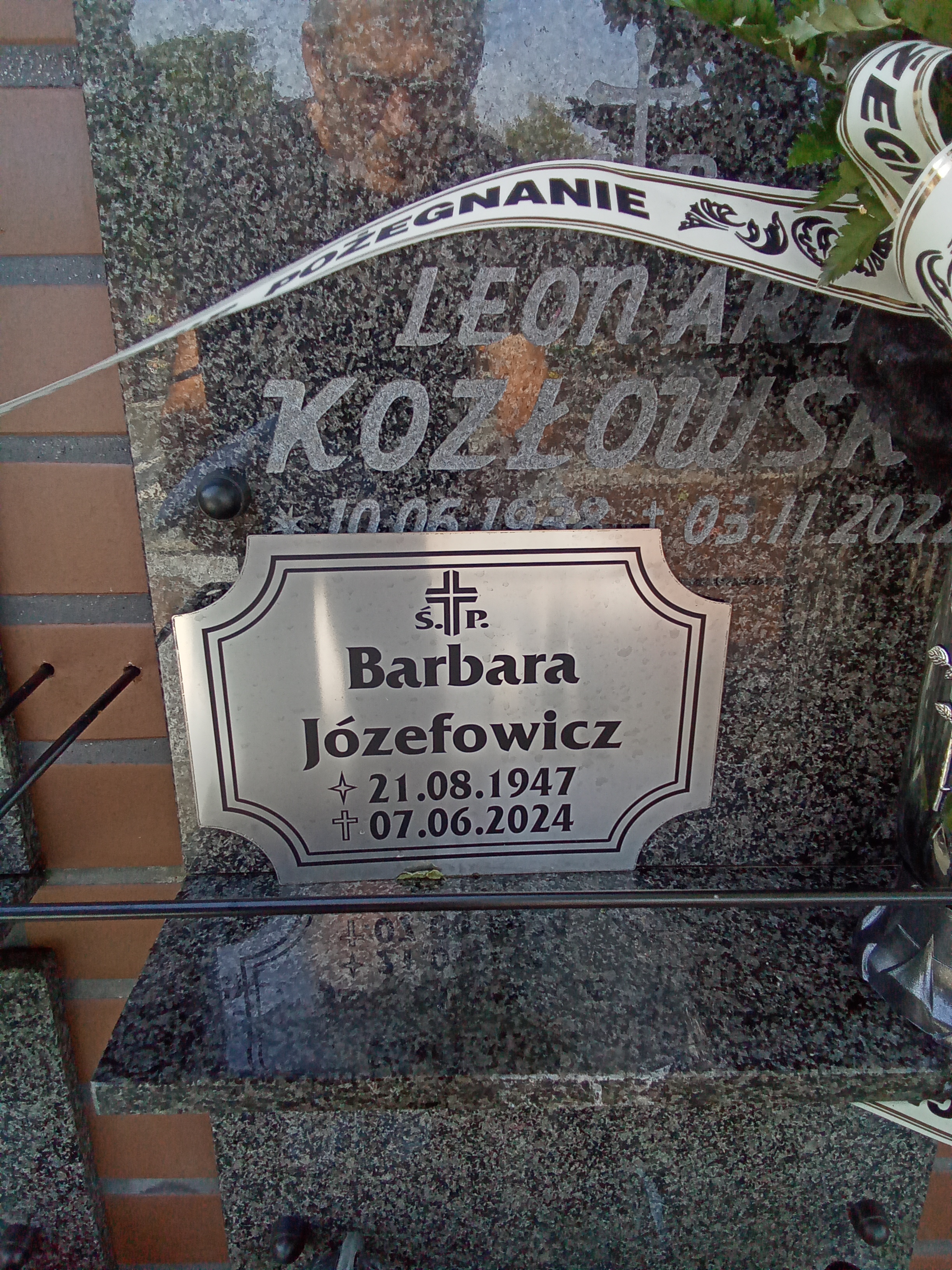 Barbara JÓZEFOWICZ 1947 Toruń - Grobonet - Wyszukiwarka osób pochowanych