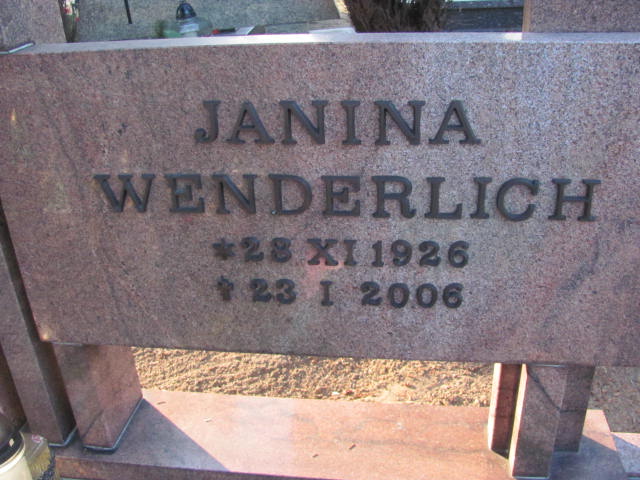 Janina WENDERLICH 1926 Toruń - Grobonet - Wyszukiwarka osób pochowanych
