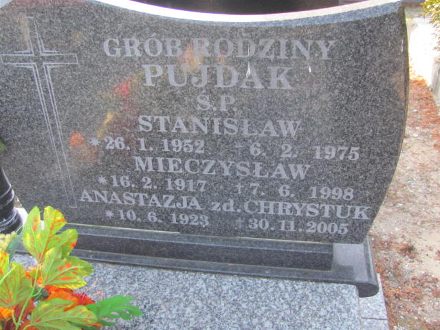 Anastazja PUJDAK 1923 Toruń - Grobonet - Wyszukiwarka osób pochowanych