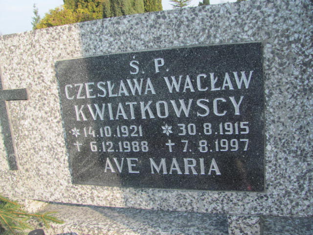 Wacław KWIATKOWSKI 1915 Toruń - Grobonet - Wyszukiwarka osób pochowanych