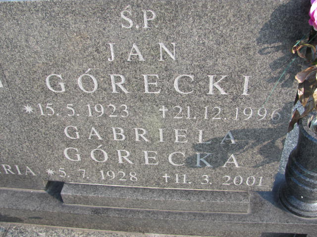 Gabriela GÓRECKA 1928 Toruń - Grobonet - Wyszukiwarka osób pochowanych