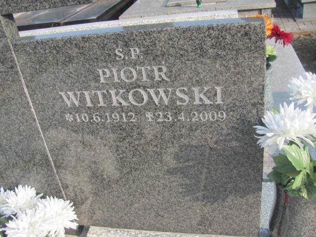Piotr WITKOWSKI 1912 Toruń - Grobonet - Wyszukiwarka osób pochowanych