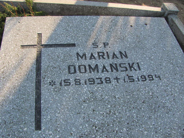 Marian DOMAŃSKI 1938 Toruń - Grobonet - Wyszukiwarka osób pochowanych