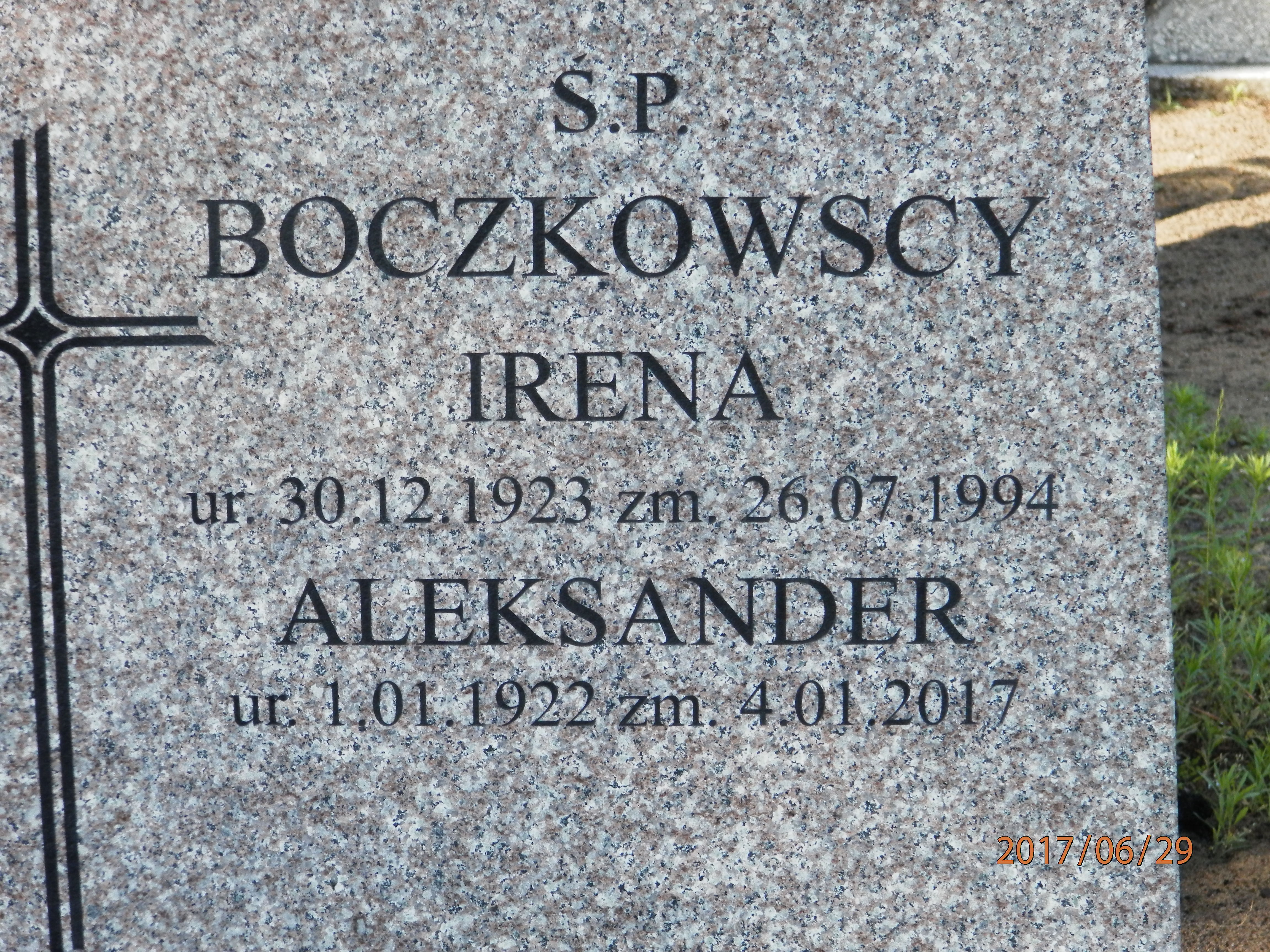 Irena BOCZKOWSKA 1923 Toruń - Grobonet - Wyszukiwarka osób pochowanych