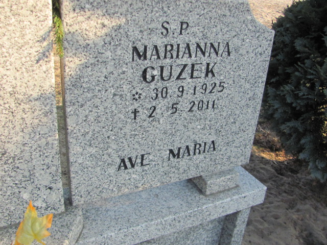 Marianna GUZEK 1925 Toruń - Grobonet - Wyszukiwarka osób pochowanych