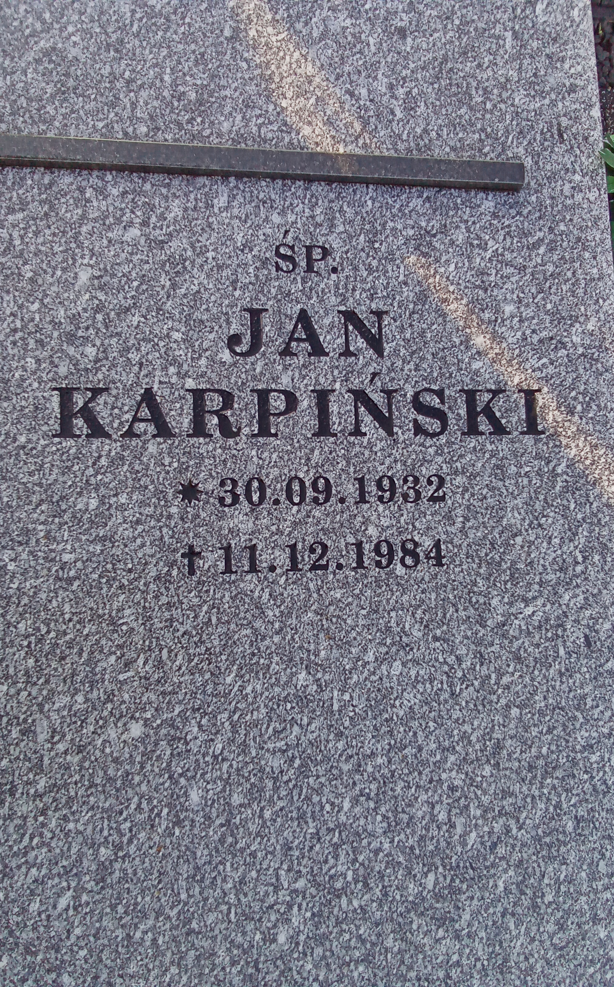 Jan KARPIŃSKI 1932 Toruń - Grobonet - Wyszukiwarka osób pochowanych