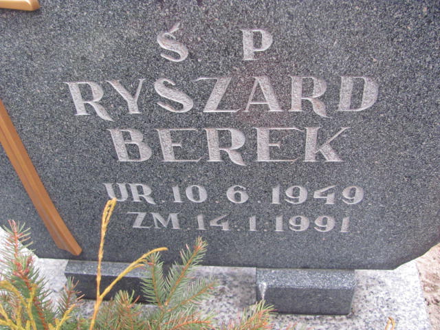 Ryszard BEREK 1949 Toruń - Grobonet - Wyszukiwarka osób pochowanych