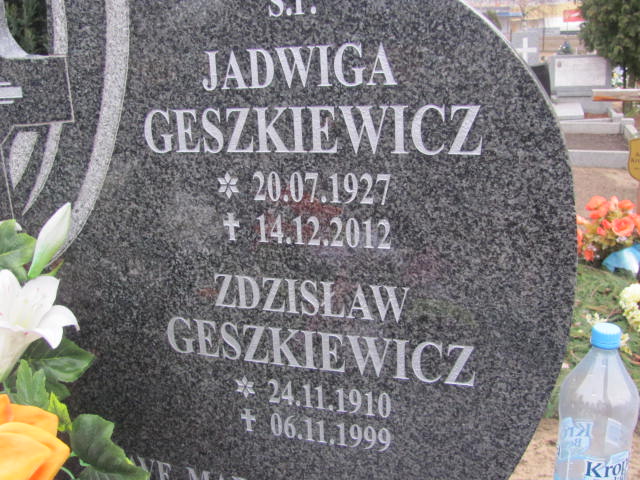 Jadwiga GESZKIEWICZ 1927 Toruń - Grobonet - Wyszukiwarka osób pochowanych