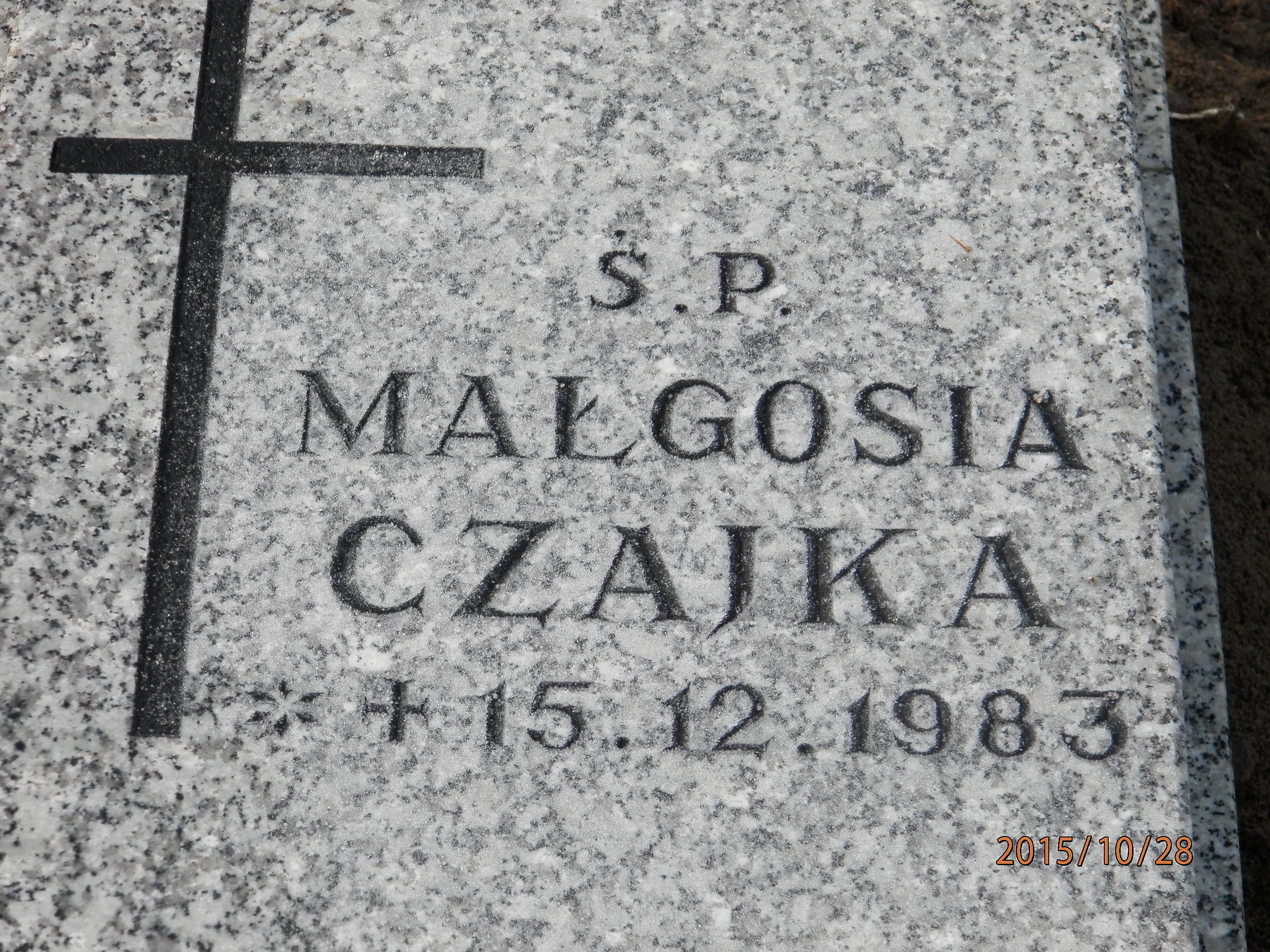 Małgorzata CZAJKA 1983 Toruń - Grobonet - Wyszukiwarka osób pochowanych