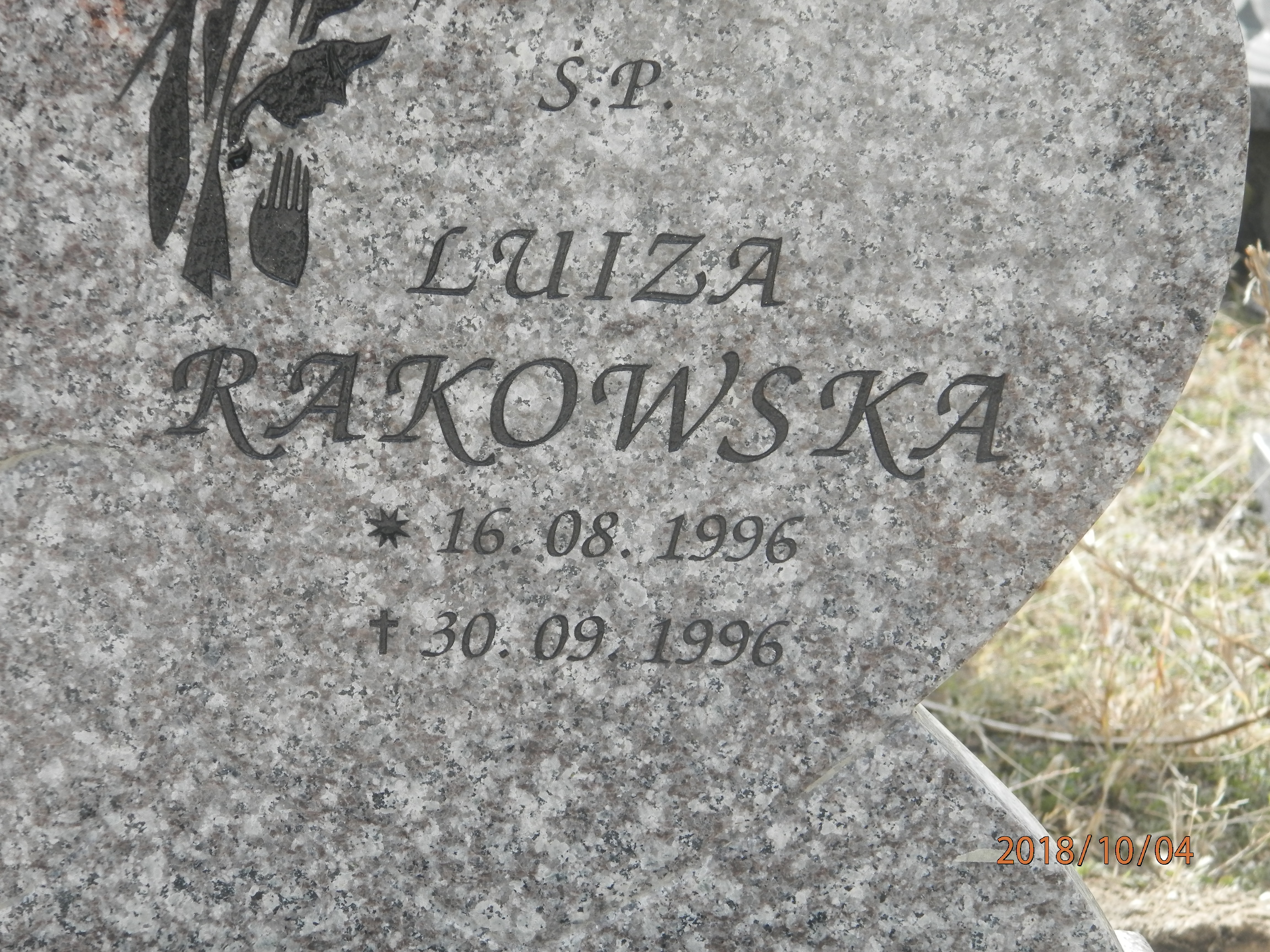 Luiza RAKOWSKA 1996 Toruń - Grobonet - Wyszukiwarka osób pochowanych