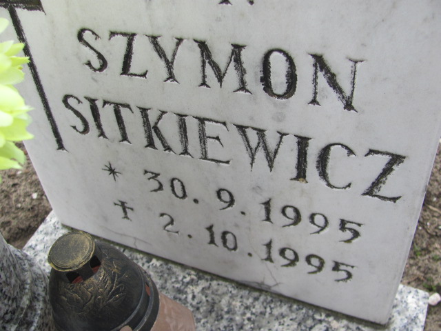 Szymon SITKIEWICZ 1995 Toruń - Grobonet - Wyszukiwarka osób pochowanych