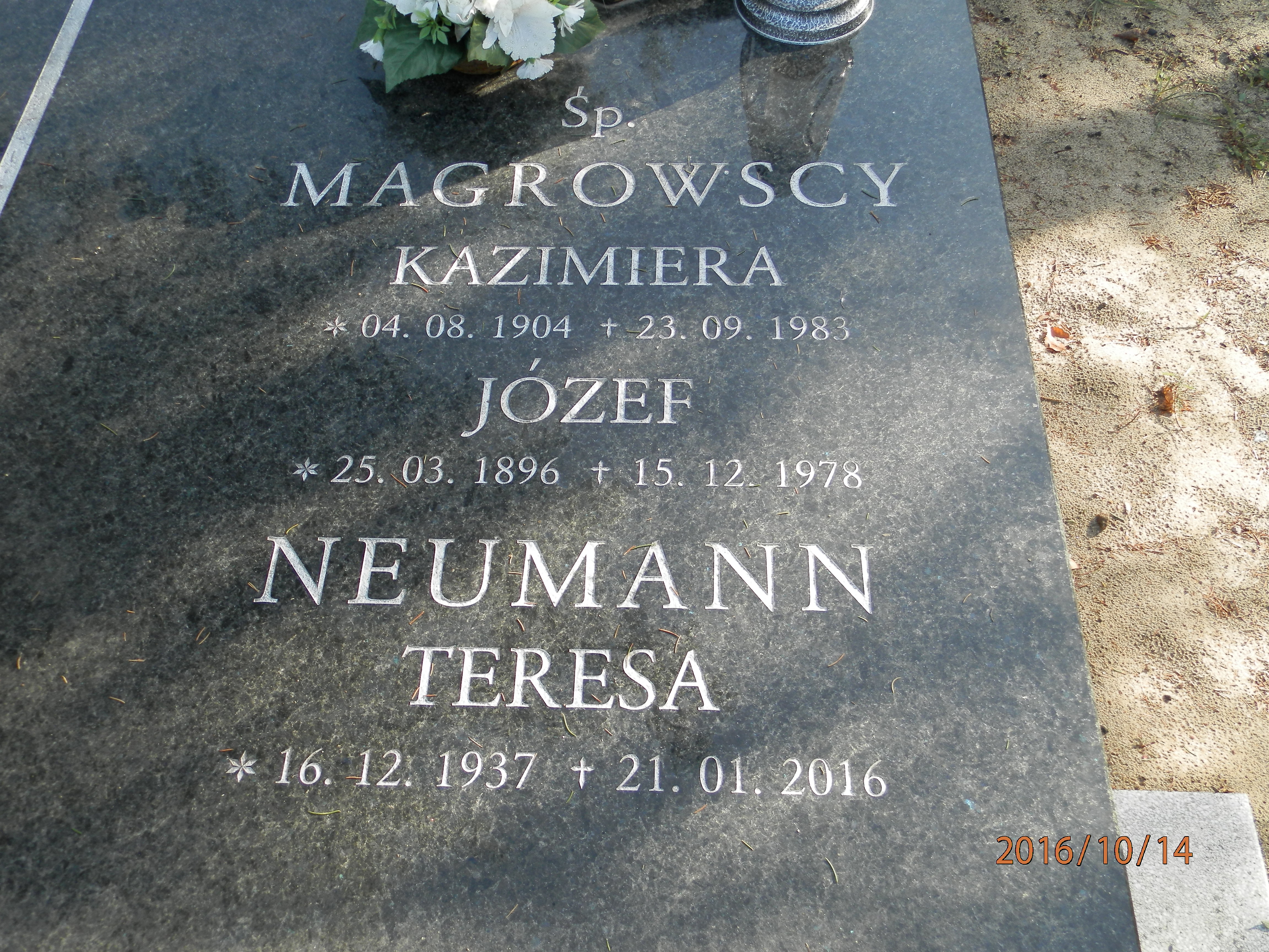 Józef MAGROWSKI 1896 Toruń - Grobonet - Wyszukiwarka osób pochowanych