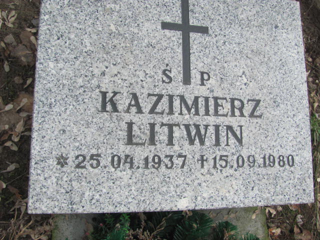 Kazimierz LITWIN 1937 Toruń - Grobonet - Wyszukiwarka osób pochowanych