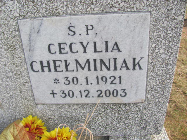 Cecylia CHEŁMINIAK 1921 Toruń - Grobonet - Wyszukiwarka osób pochowanych