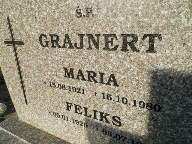 Maria GRAJNERT 1921 Toruń - Grobonet - Wyszukiwarka osób pochowanych