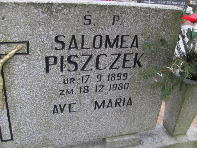 Salomea PISZCZEK 1899 Toruń - Grobonet - Wyszukiwarka osób pochowanych