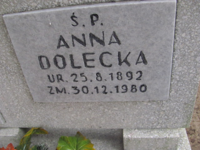 Anna DOLECKA 1892 Toruń - Grobonet - Wyszukiwarka osób pochowanych