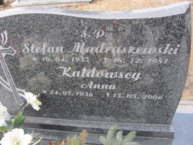 Stefan MĄDRASZEWSKI 1935 Toruń - Grobonet - Wyszukiwarka osób pochowanych