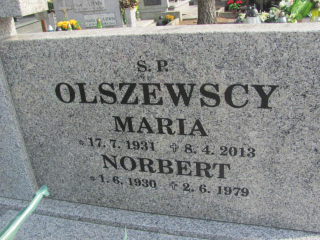 Norbert OLSZEWSKI 1930 Toruń - Grobonet - Wyszukiwarka osób pochowanych