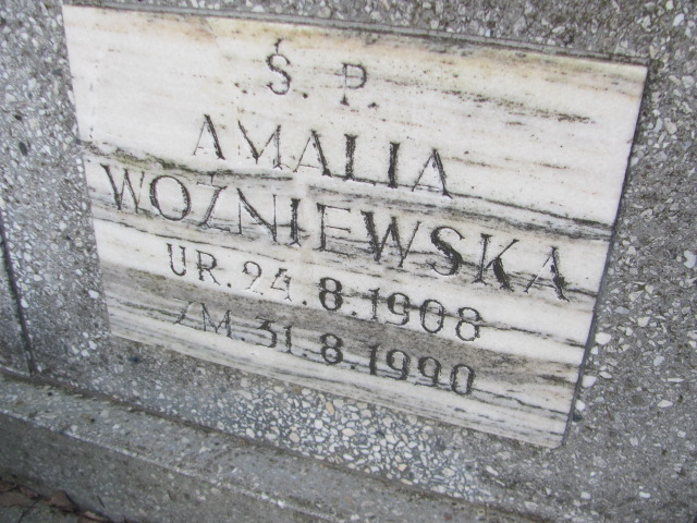 Amalia WOŹNIEWSKA 1908 Toruń - Grobonet - Wyszukiwarka osób pochowanych