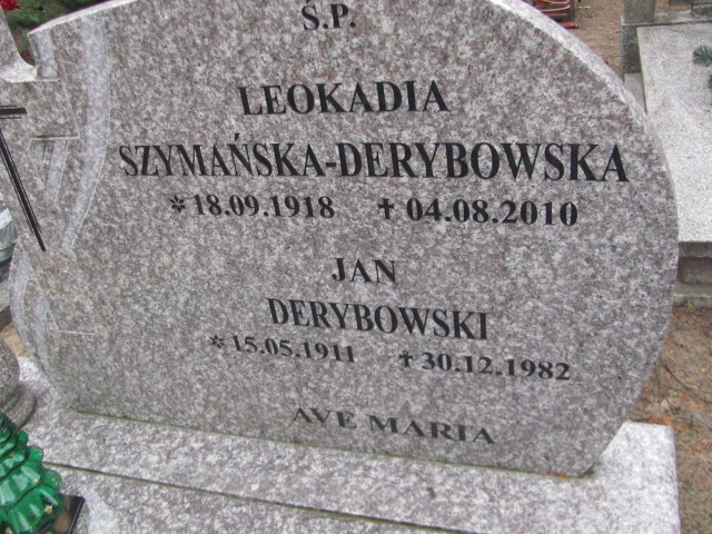 Jan DERYBOWSKI 1911 Toruń - Grobonet - Wyszukiwarka osób pochowanych