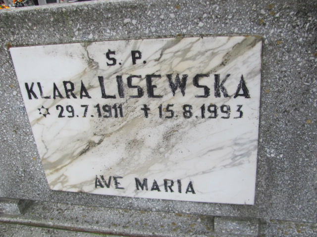 Klara LISEWSKA 1911 Toruń - Grobonet - Wyszukiwarka osób pochowanych