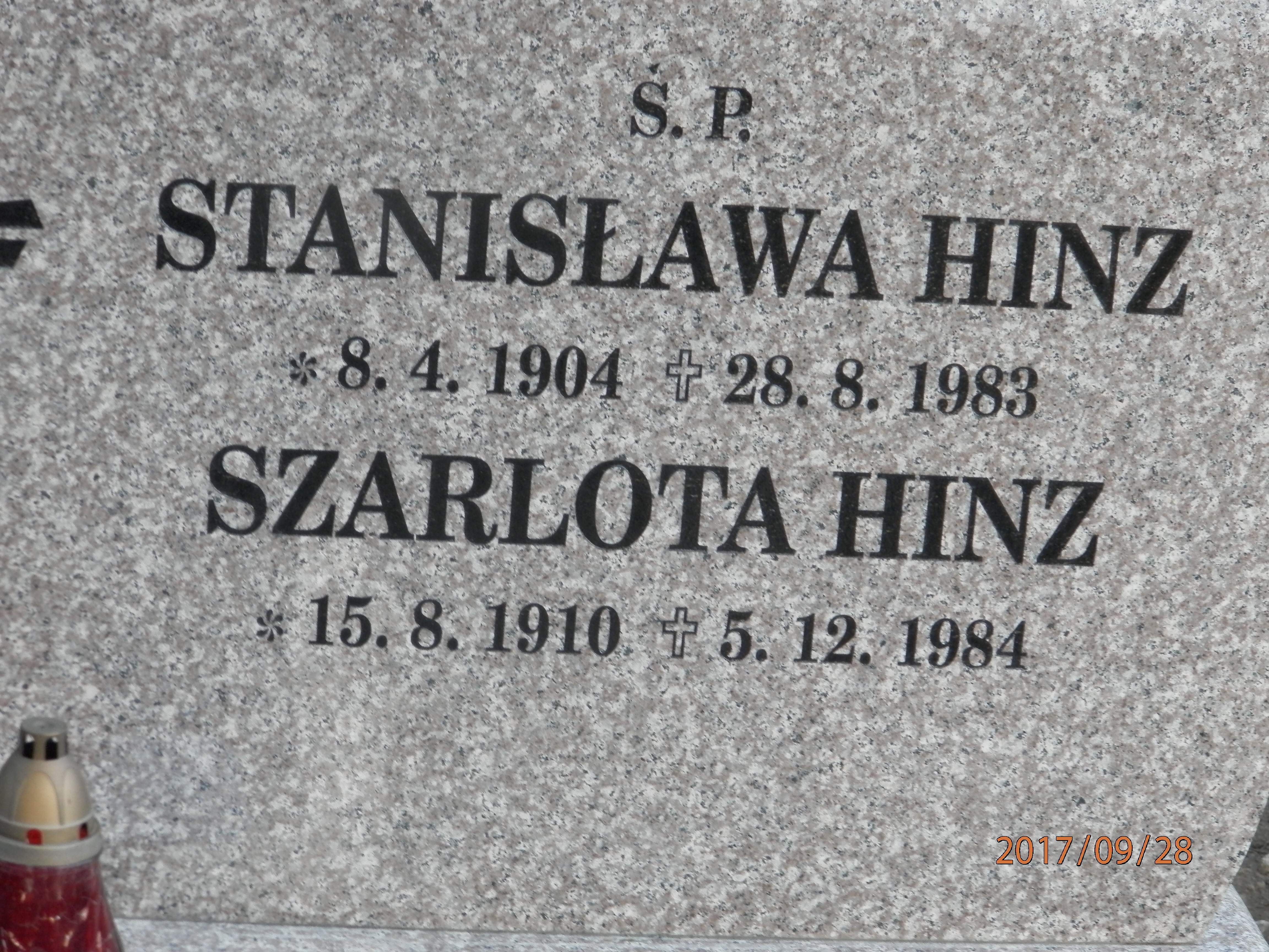 Szarlota HINZ 1910 Toruń - Grobonet - Wyszukiwarka osób pochowanych