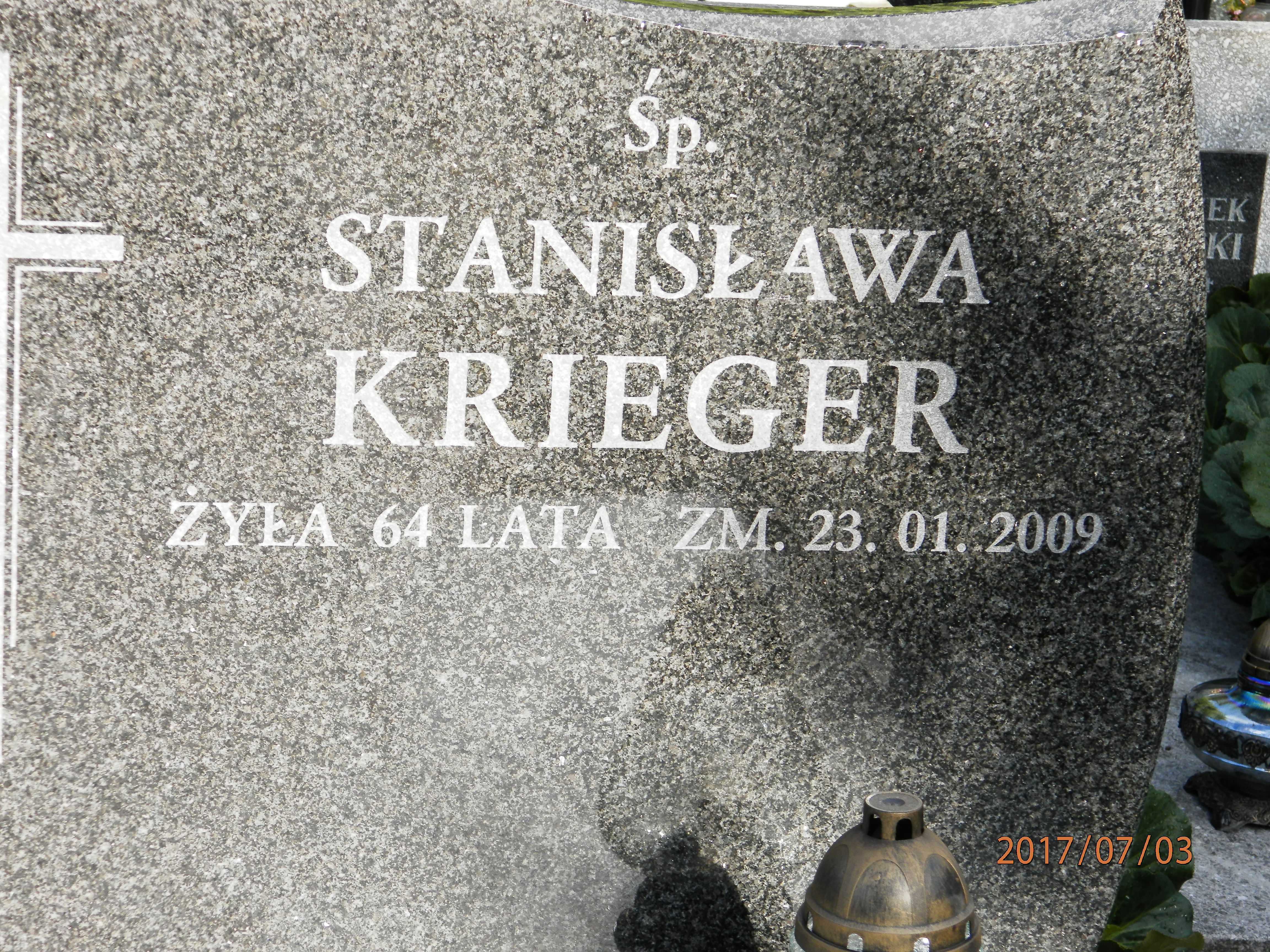 Stanisława KRIEGER 1944 Toruń - Grobonet - Wyszukiwarka osób pochowanych