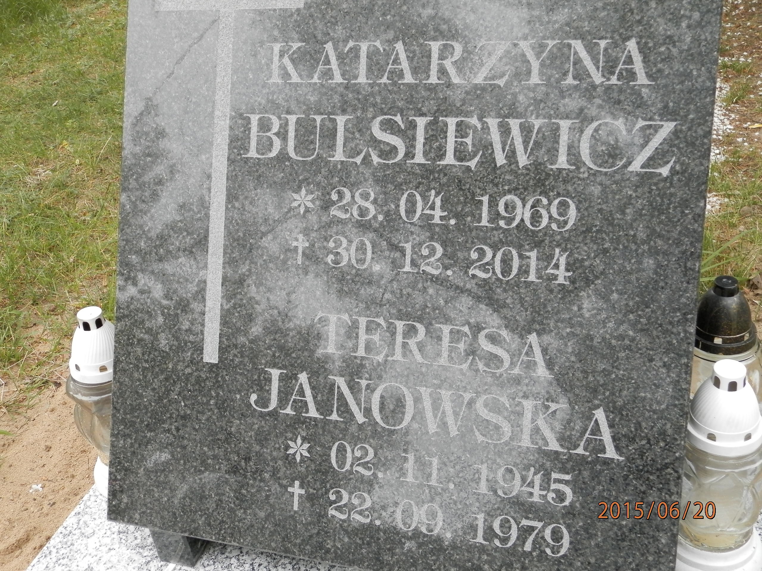 Katarzyna BULSIEWICZ 1969 Toruń - Grobonet - Wyszukiwarka osób pochowanych