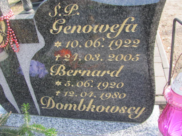 Genowefa DOMBKOWSKA 1922 Toruń - Grobonet - Wyszukiwarka osób pochowanych