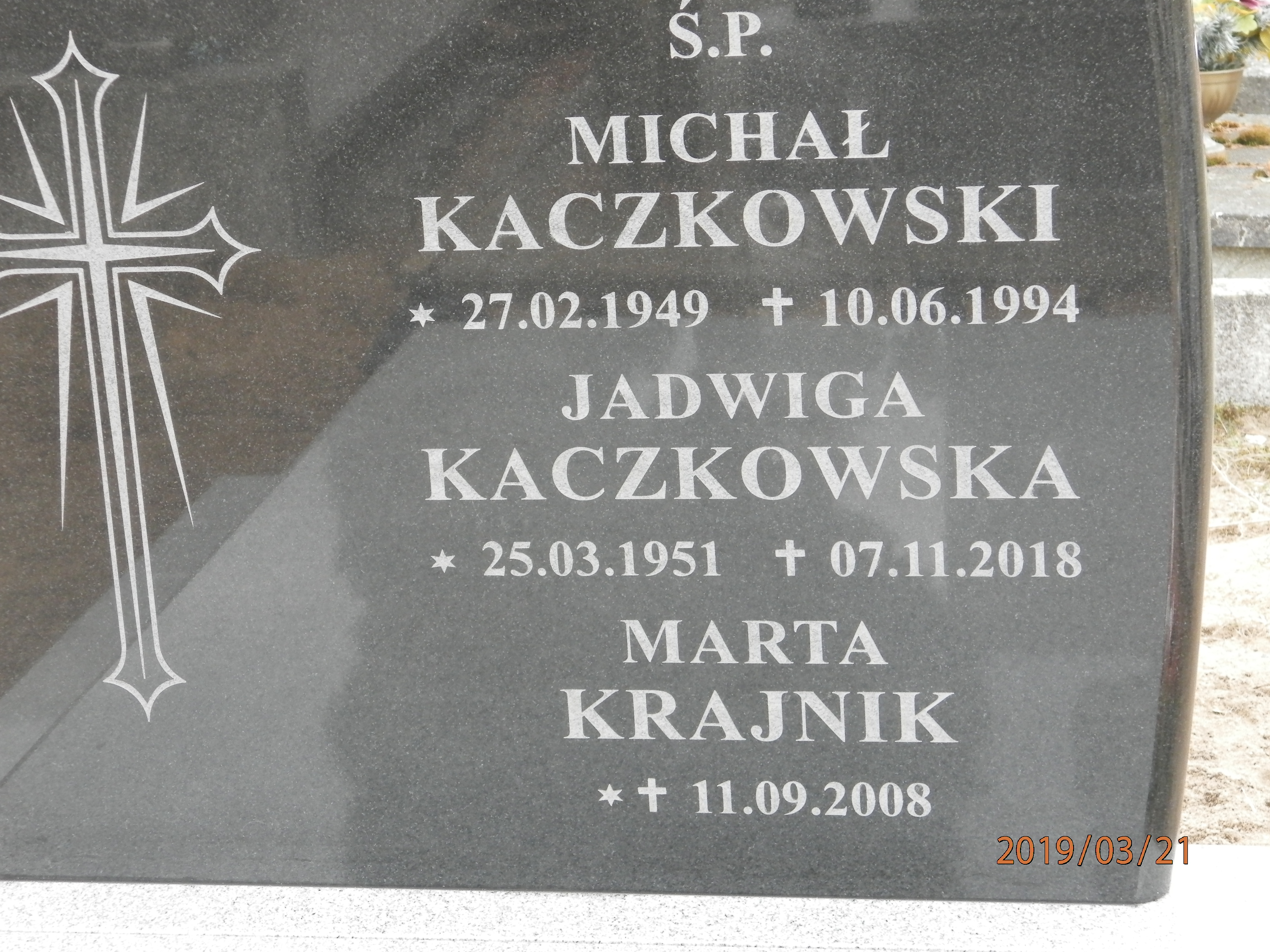 Michał KACZKOWSKI 1949 Toruń - Grobonet - Wyszukiwarka osób pochowanych