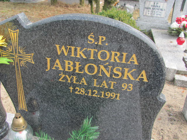Wiktoria JABŁOŃSKA 1898 Toruń - Grobonet - Wyszukiwarka osób pochowanych