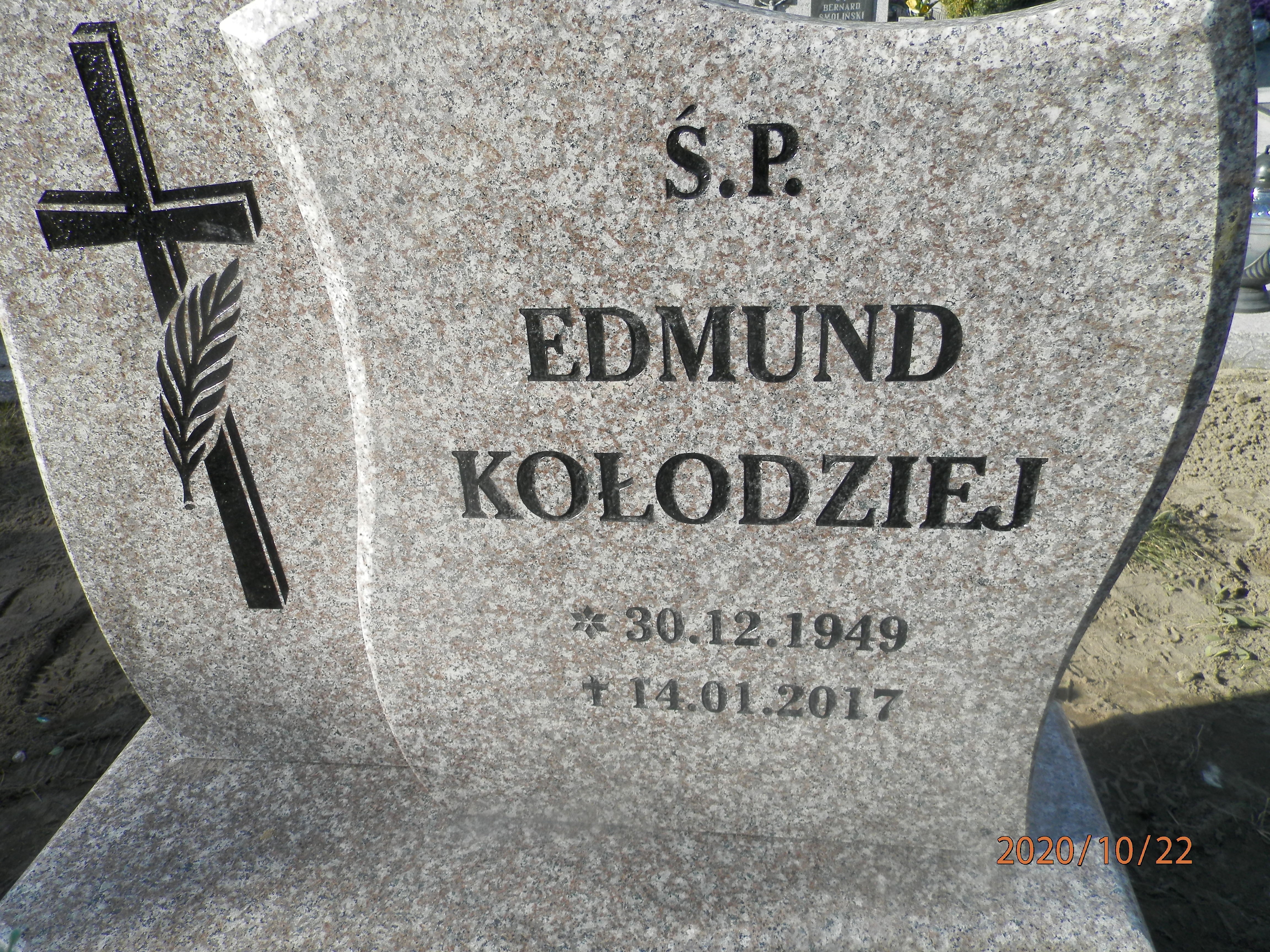 Edmund KOŁODZIEJ 1949 Toruń - Grobonet - Wyszukiwarka osób pochowanych