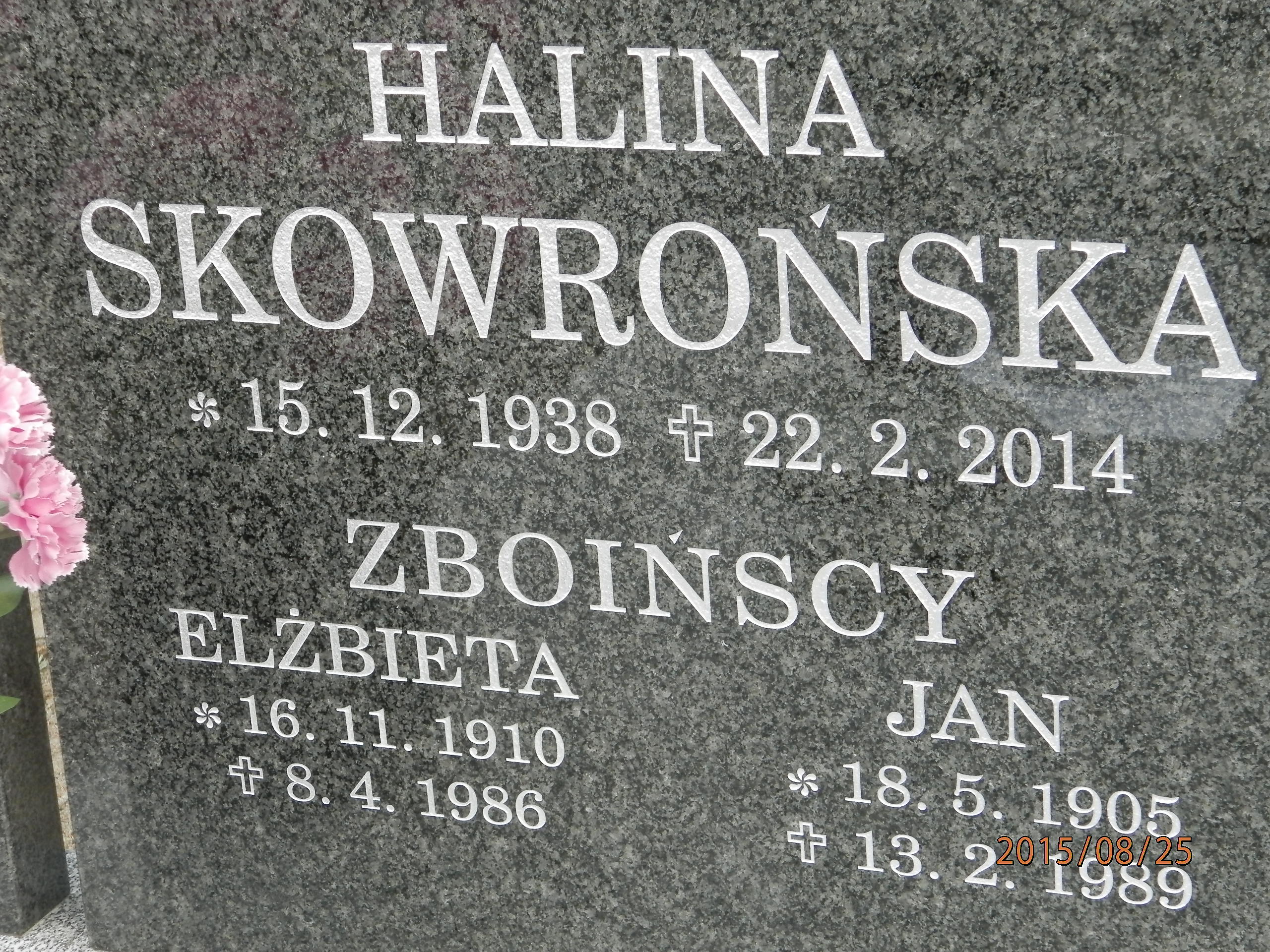 Halina SKOWROŃSKA 1938 Toruń - Grobonet - Wyszukiwarka osób pochowanych