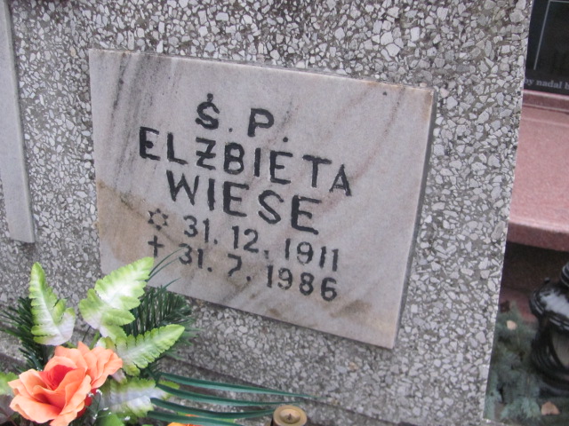 Elżbieta WIESE 1911 Toruń - Grobonet - Wyszukiwarka osób pochowanych