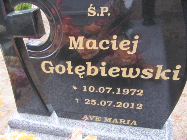 Maciej GOŁĘBIEWSKI 1972 Toruń - Grobonet - Wyszukiwarka osób pochowanych