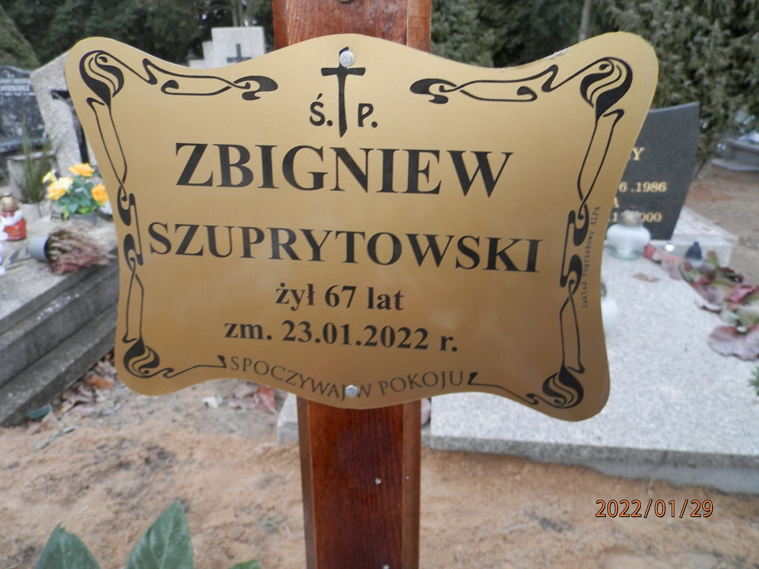 Zbigniew SZUPRYTOWSKI 1954 Toruń - Grobonet - Wyszukiwarka osób pochowanych