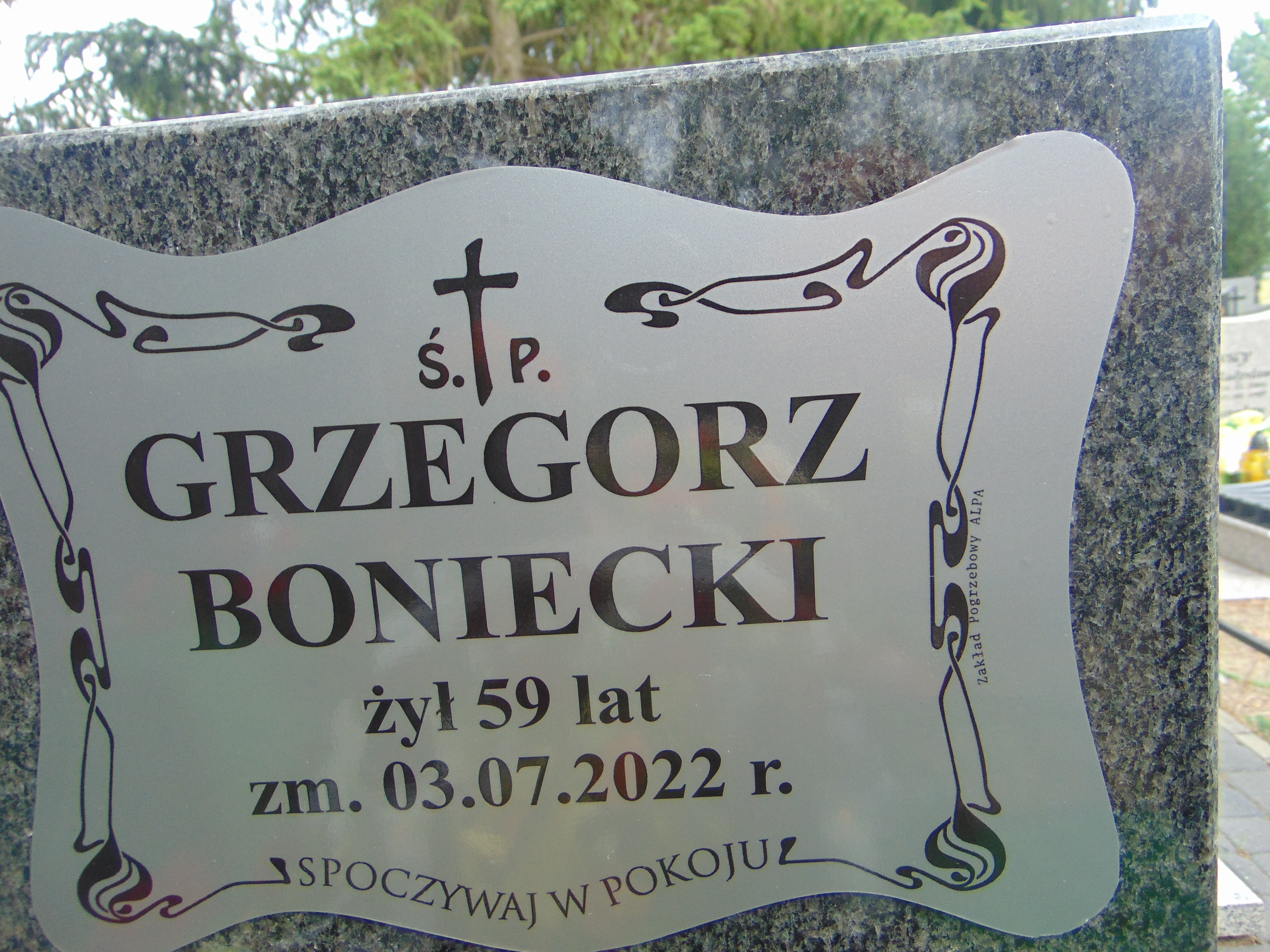 Grzegorz BONIECKI 1963 Toruń - Grobonet - Wyszukiwarka osób pochowanych
