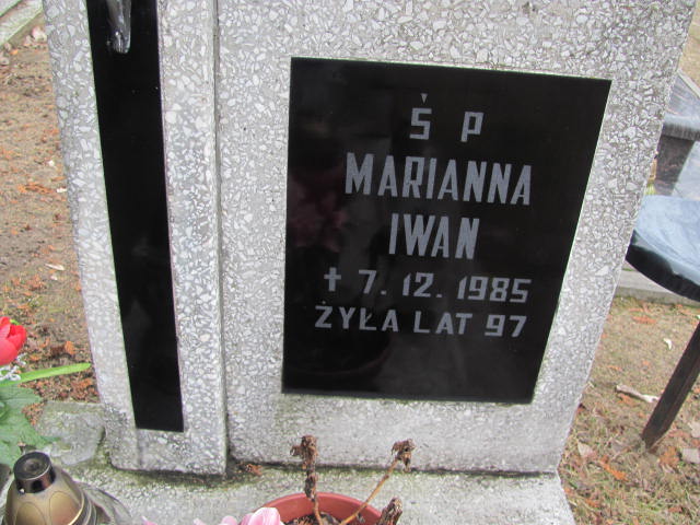 Marianna IWAN 1889 Toruń - Grobonet - Wyszukiwarka osób pochowanych