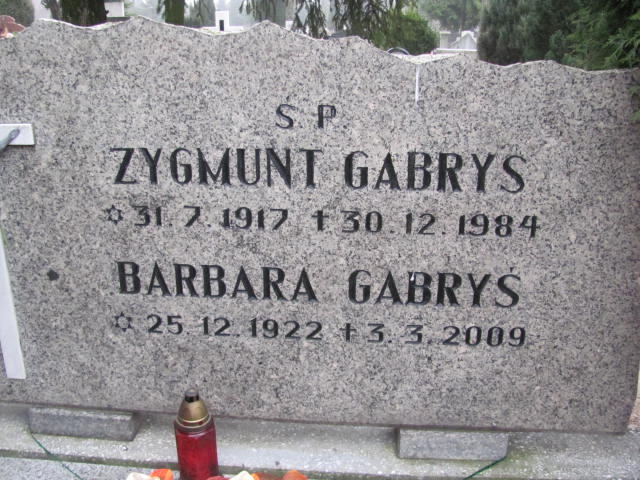 Zygmunt GABRYŚ 1917 Toruń - Grobonet - Wyszukiwarka osób pochowanych