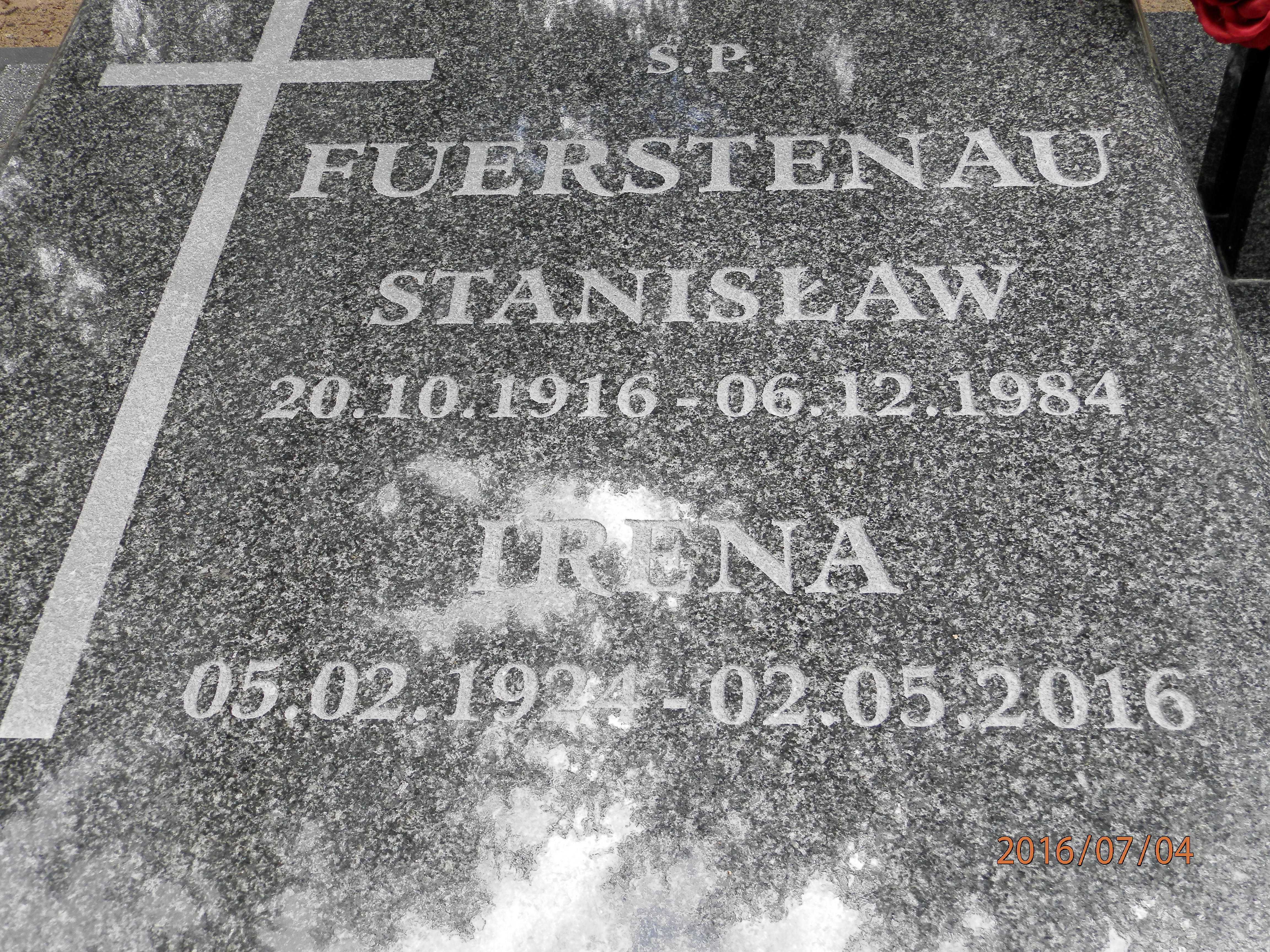 Irena FUERSTENAU 1924 Toruń - Grobonet - Wyszukiwarka osób pochowanych