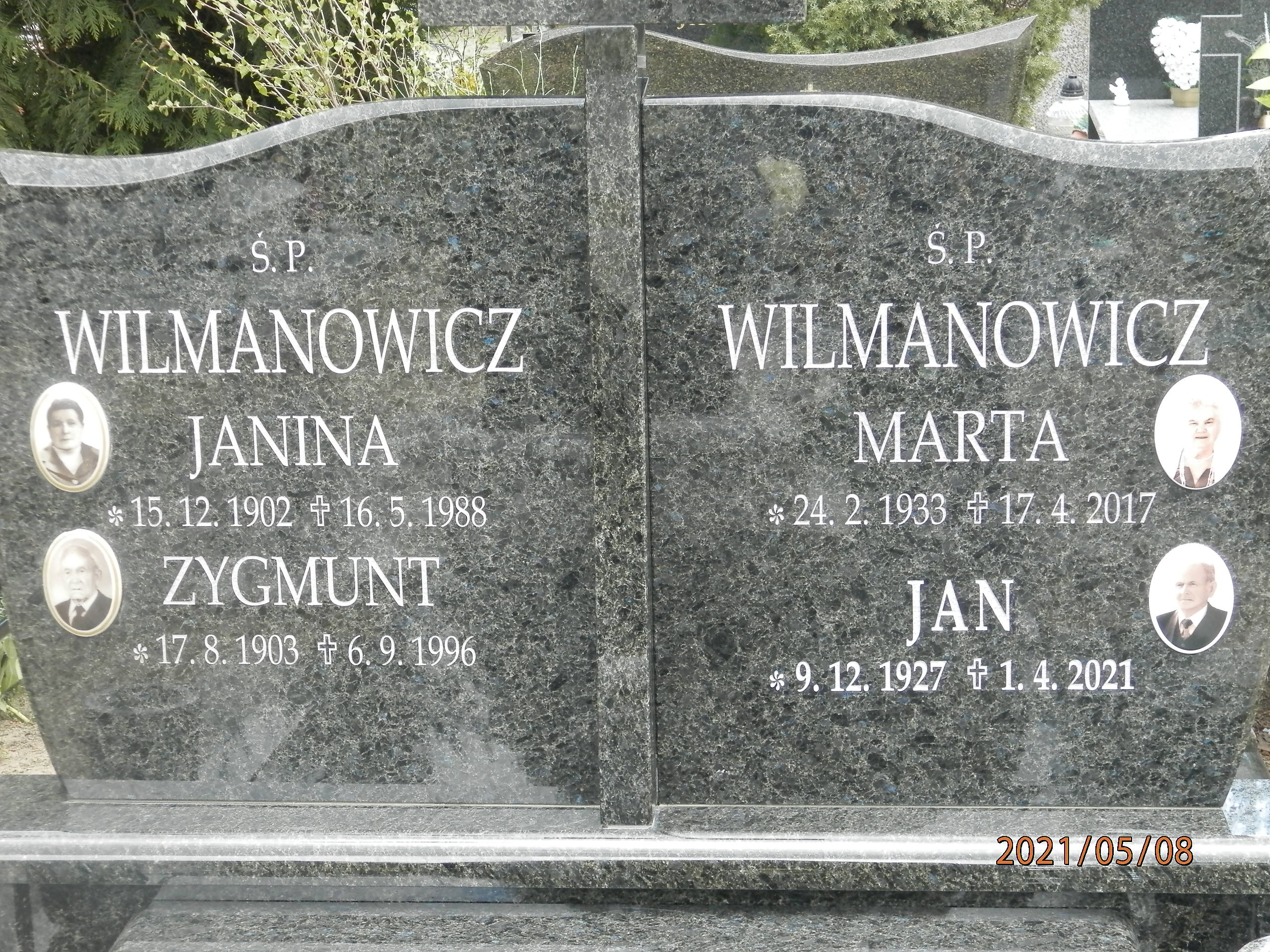 Janina WILMANOWICZ 1902 Toruń - Grobonet - Wyszukiwarka osób pochowanych