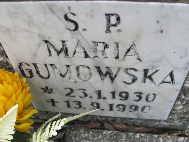 Maria GUMOWSKA 1930 Toruń - Grobonet - Wyszukiwarka osób pochowanych